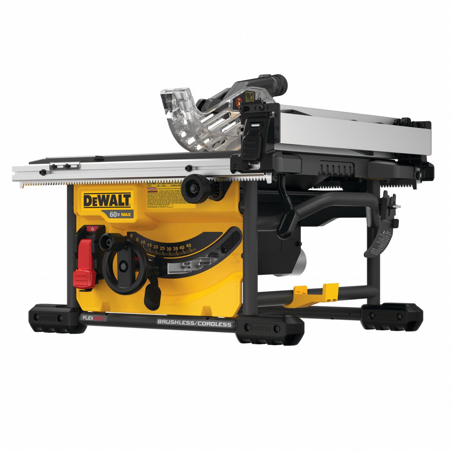 DEWALT Table Saw: 8 1/4 in Blade Dia., 24 in Max. Cut Wd Right of Blade