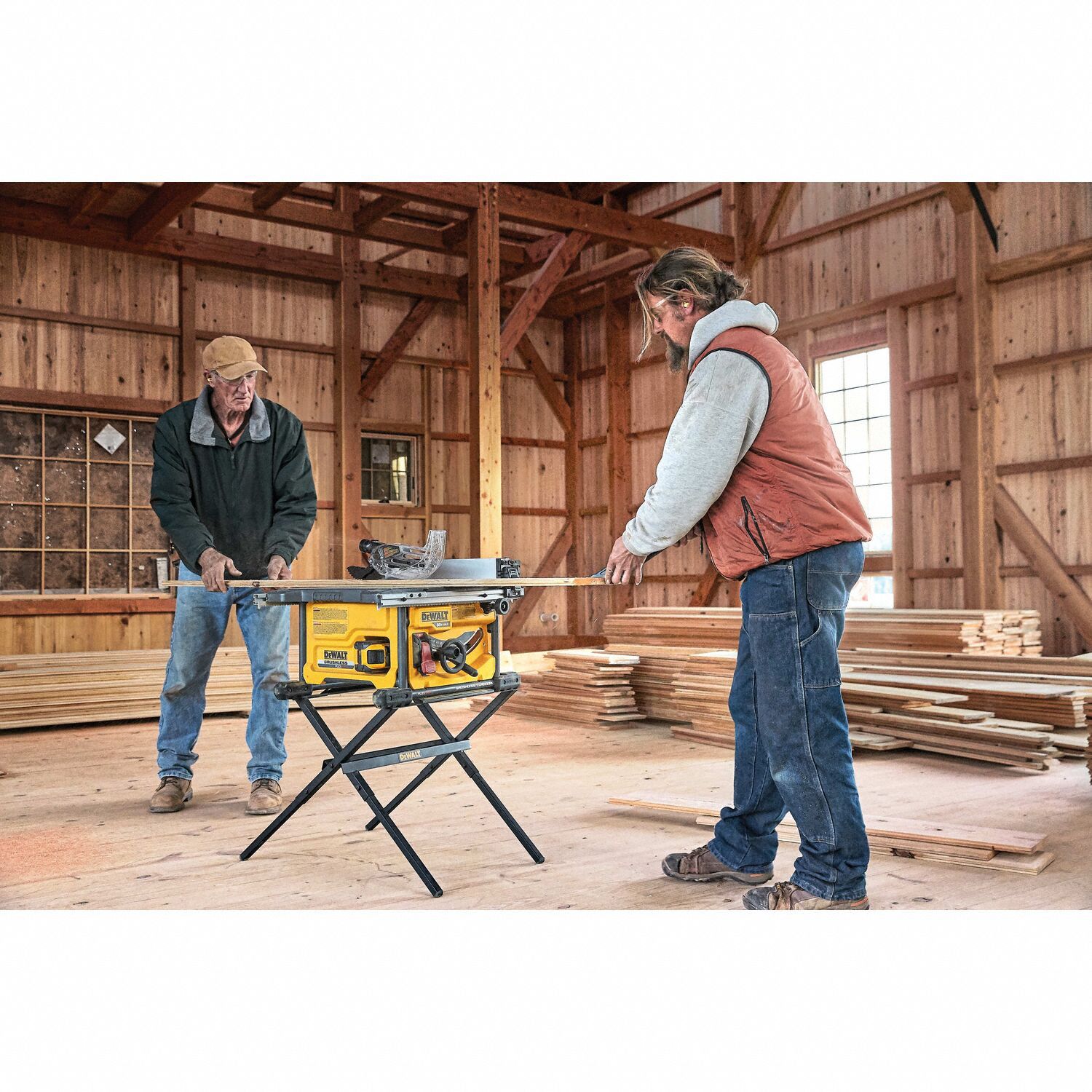 DEWALT Table Saw 8 1/4 in Blade Dia., 24 in Max. Cut Wd Right of Blade