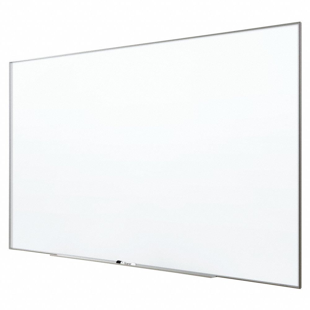 QUARTET Dry Erase Board Wall Mounted, 48 in Dry Erase Ht, 72 in Dry Erase Wd, 1 in Dp, Silver