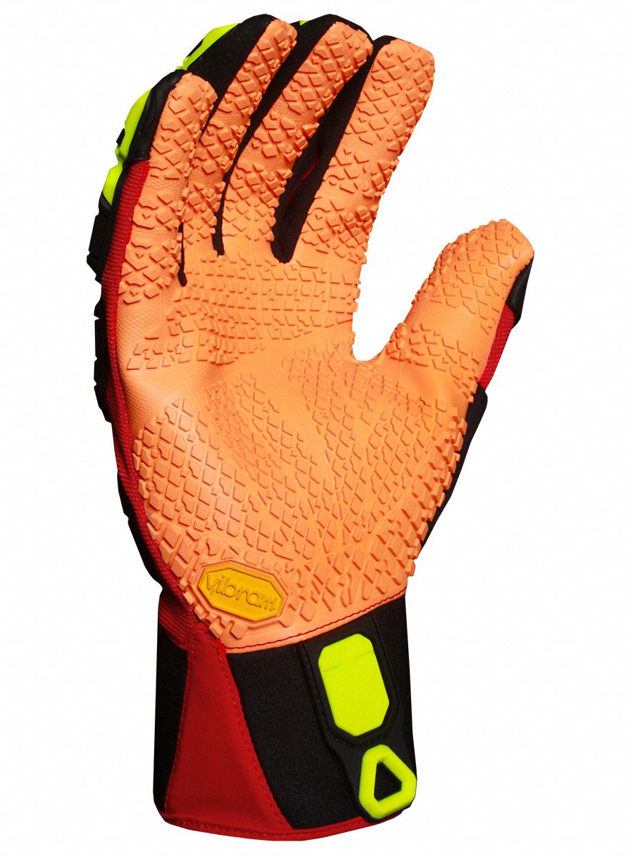 IRONCLAD AntiVibration Gloves, 3XL, Rd/Blk/Yllw, PR 48XY97VIBOBM
