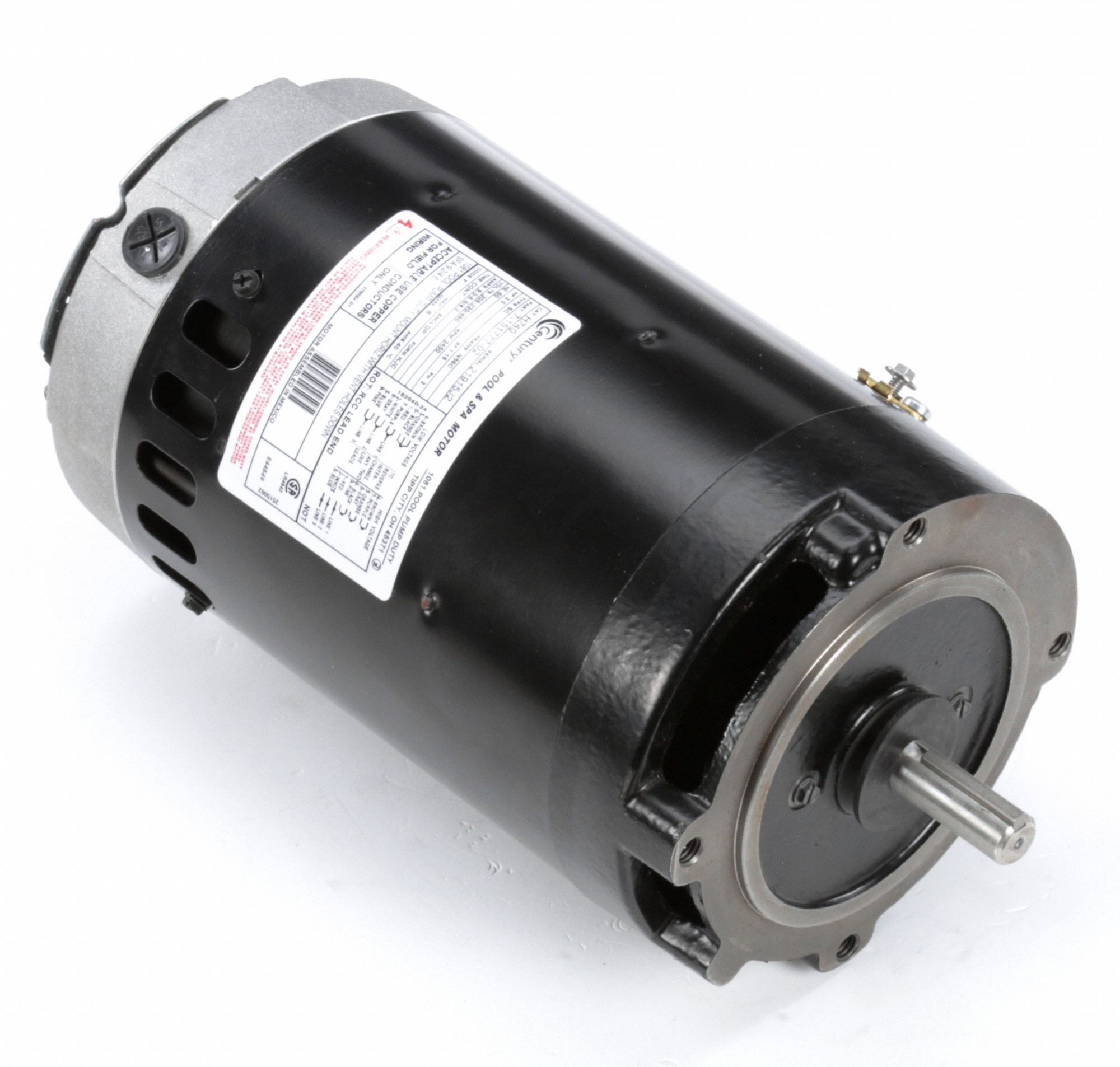 CENTURY Pool Pump Motor, 3 HP, 3Phase, Nameplate RPM 3,450, 56C Frame