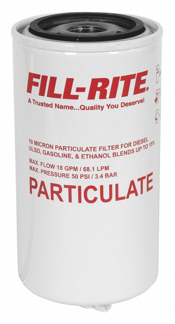 FILLRITE Fuel Filter, Drain Valve, For Use With Fuel Transfer Pumps