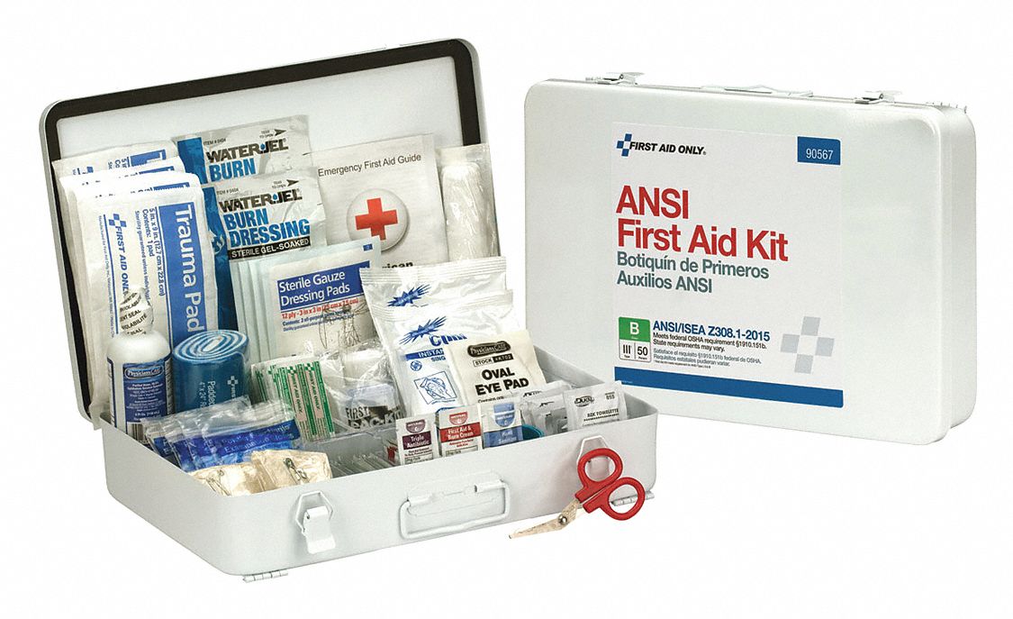 FIRST AID ONLY, Industrial, 50 People Served per Kit, First Aid Kit