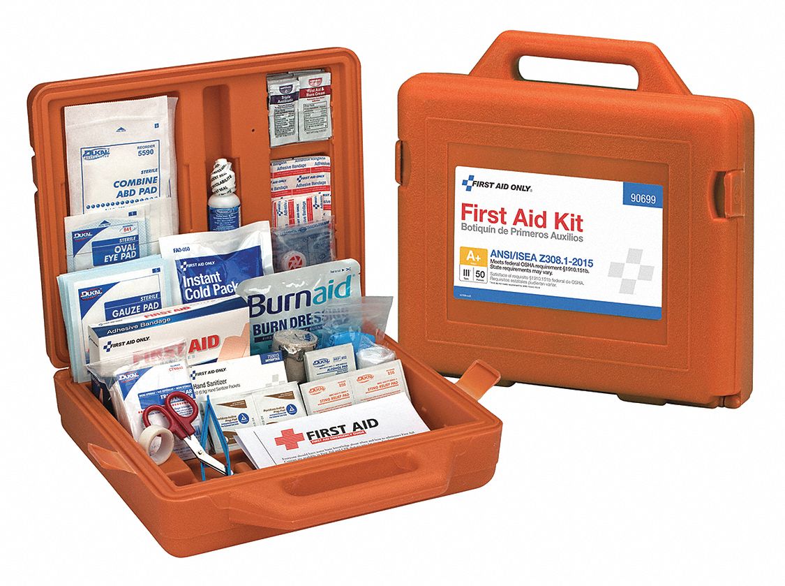 FIRST AID ONLY, Industrial, 50 People Served per Kit, First Aid Kit