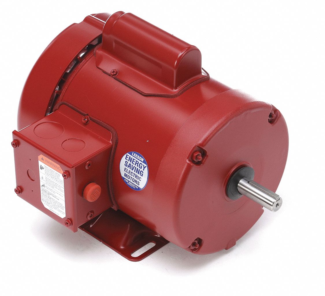 LEESON, 1/3, 1,725 Nameplate RPM, High Torque Farm Duty Motor - 48ZJ38
