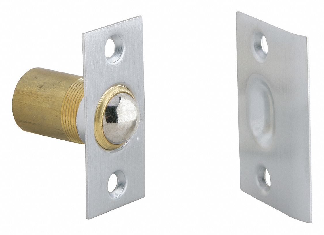 IVES, Brass, Satin Chrome, Dual Adjustable Ball Catch 48ZR15347B26D Grainger