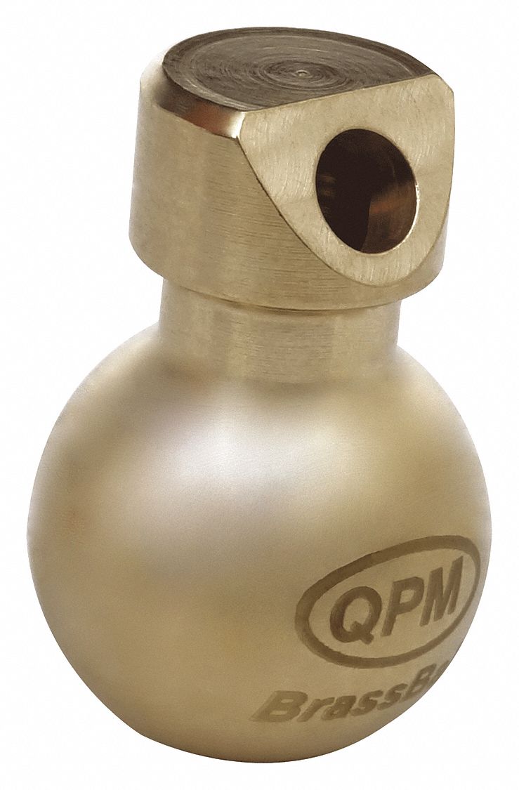 QPM BrassBall Coolant Nozzle, Brass, 7/8 in L, 500 Max. PSI, 0.16 in
