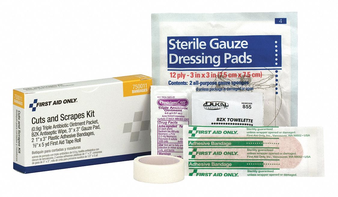 FIRST AID ONLY, Cuts and Scrapes, 1 People Served per Kit, First Aid