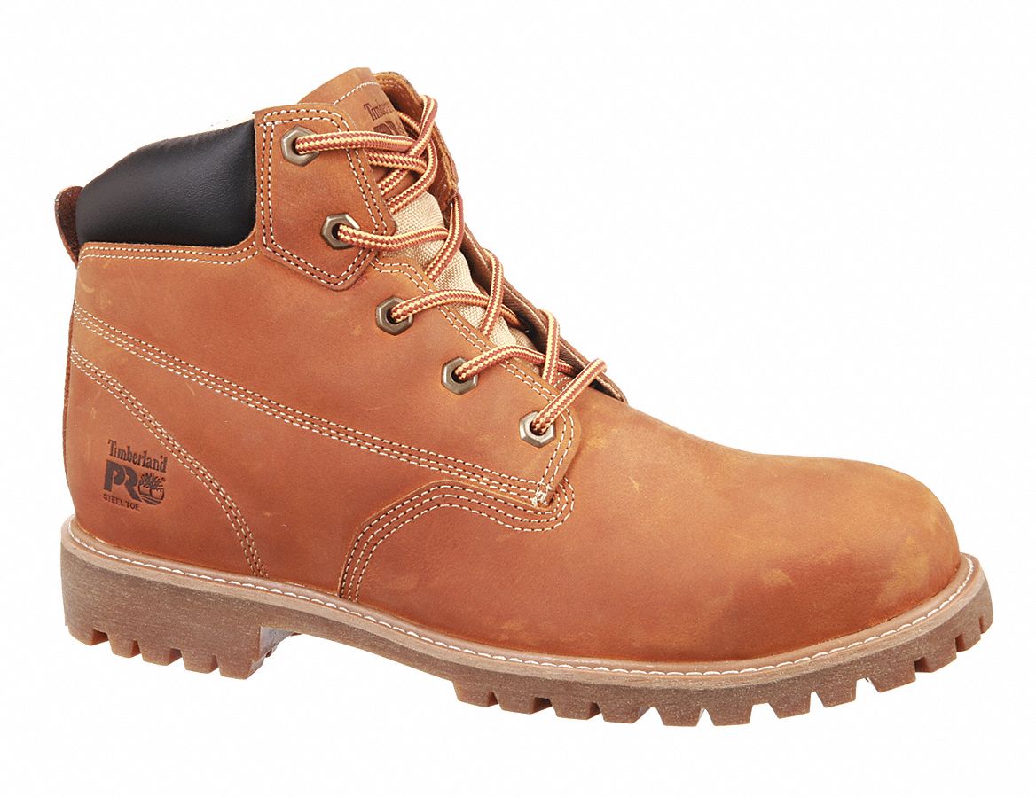 TIMBERLAND PRO 6 in Work Boot, 101/2, W, Men's, Wheat, Steel Toe Type