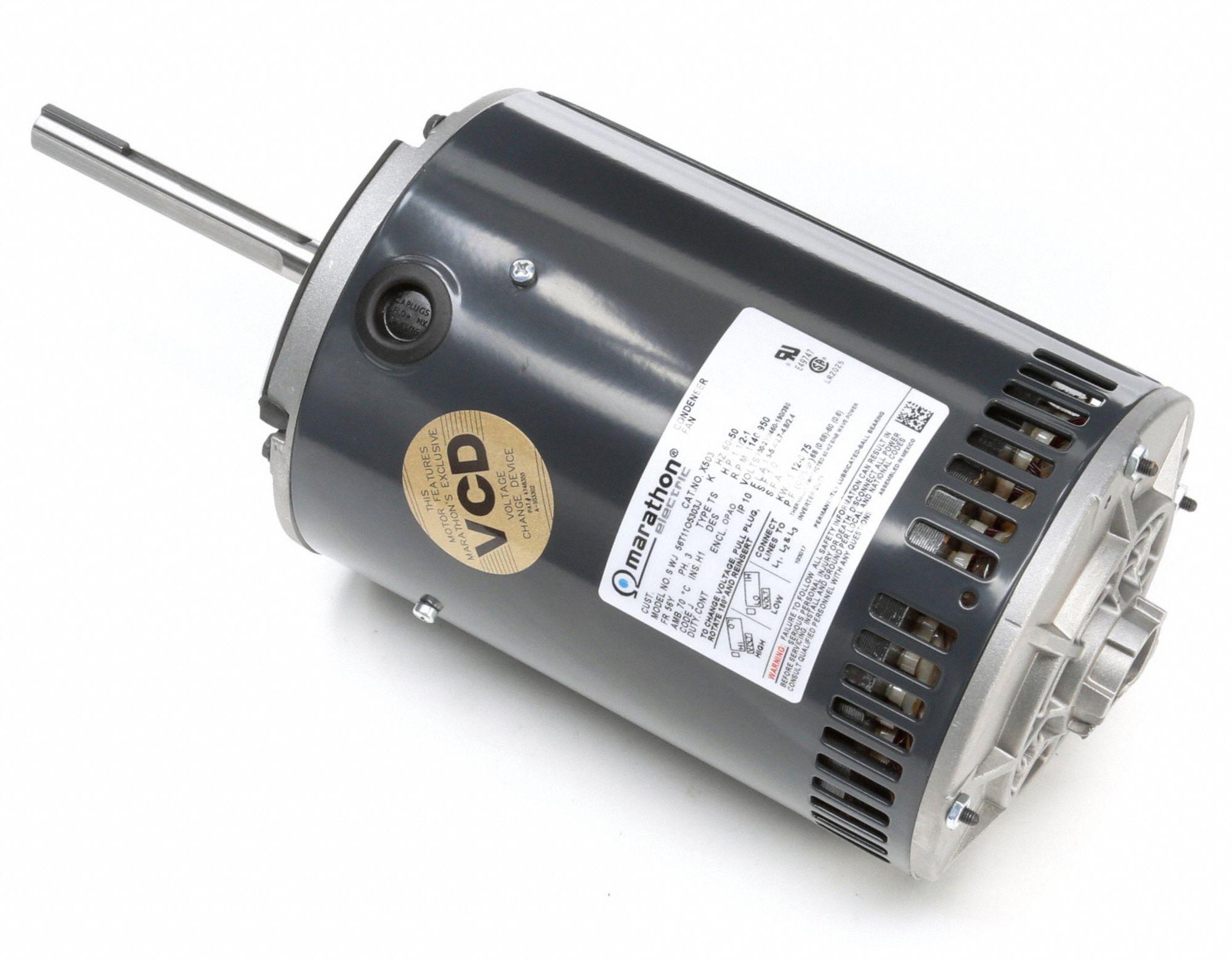 MARATHON MOTORS Condenser Fan Motor Band/Stud Mount, Open AirOver, 1