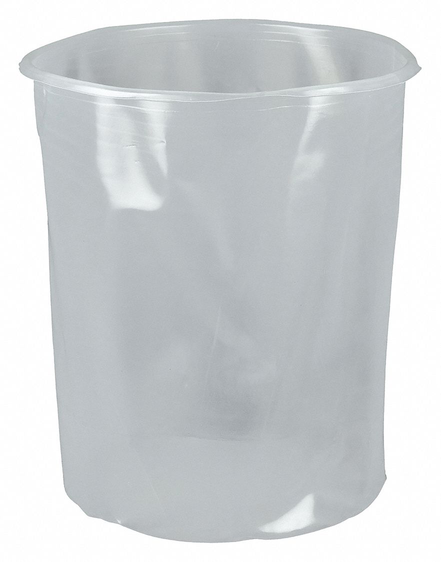 GRAINGER APPROVED Pail Liner, 5 gal Capacity, FDA compliant, 14 in