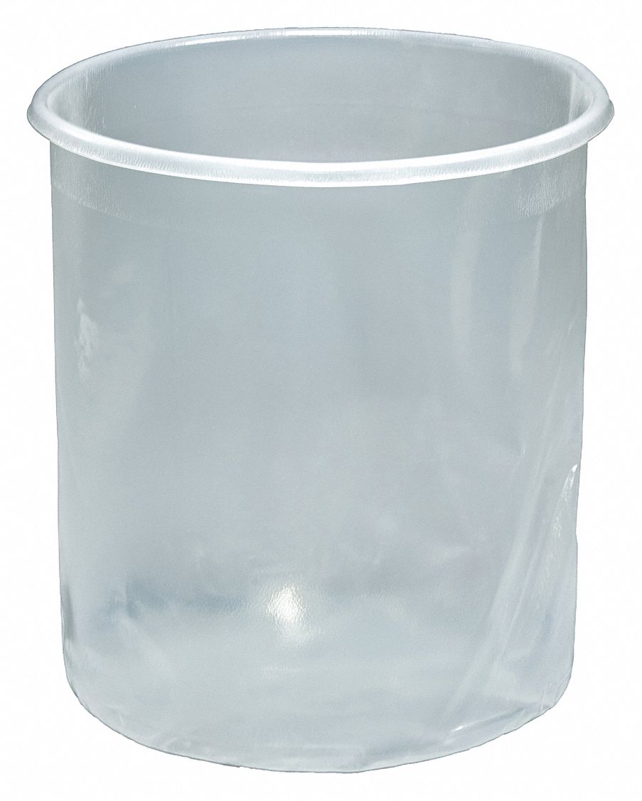 GRAINGER APPROVED Pail Liner, 5 gal Capacity, FDA compliant, 13 in