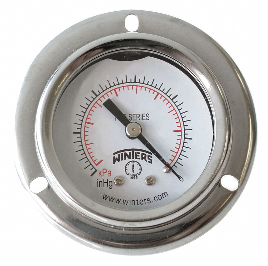 WINTERS INSTRUMENTS Pressure Gauge, 0 to 100 psi Range, 1/8 in NPT