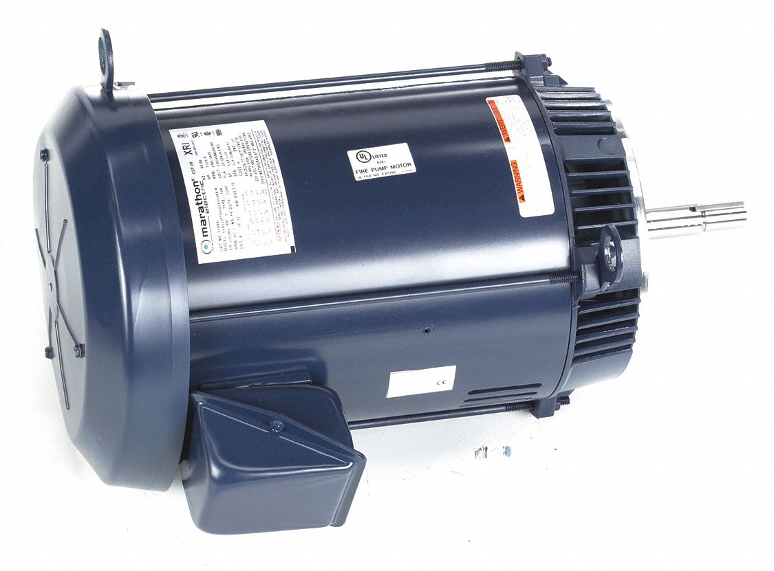 Washdown Motor, 10 HP, 3-Phase, Nameplate RPM 1760, Voltage 208-230/460