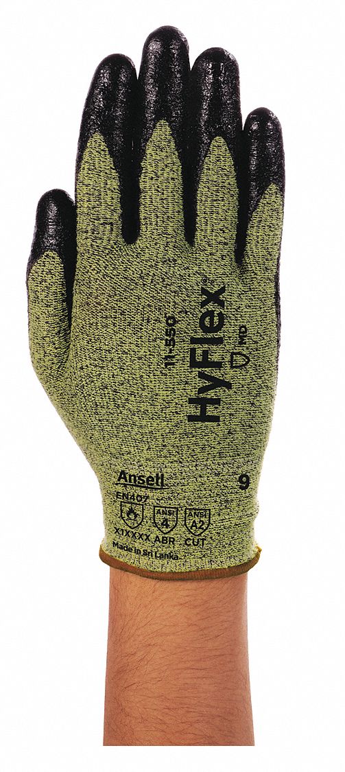 HYFLEX CutResistant Gloves, 11, A2 ANSI/ISEA Cut Level, Palm, Foam