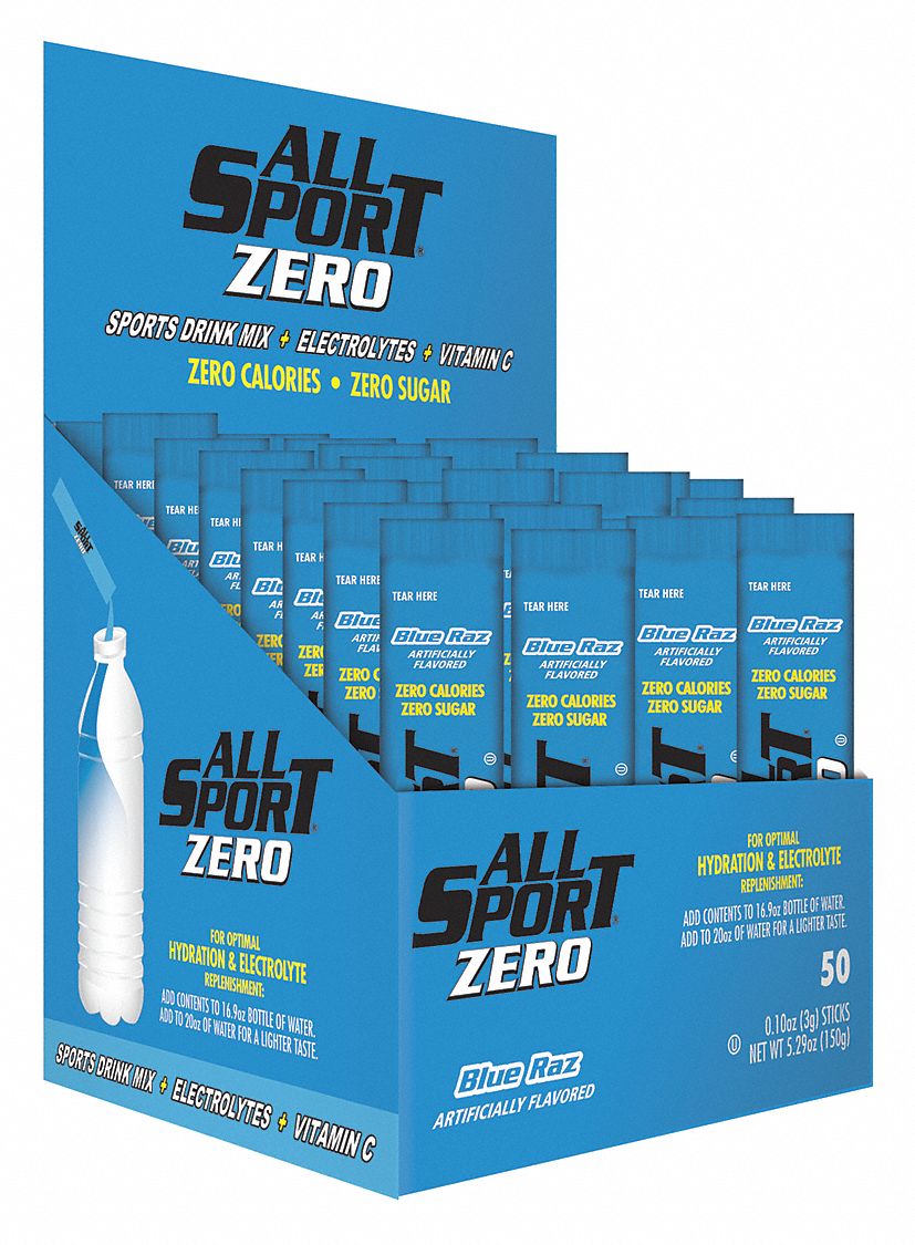 ALL SPORT, Sugar Free, 20 oz Yield per Unit, Sports Drink Mix 491N13