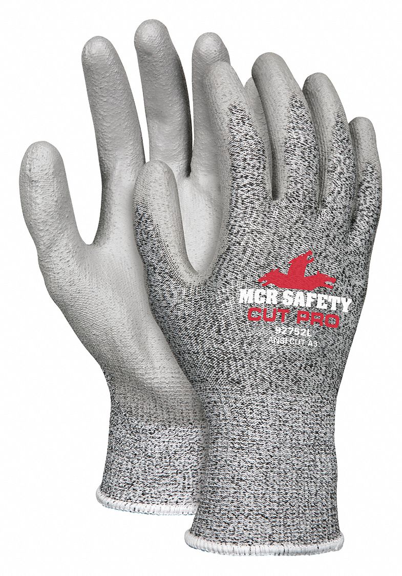 MCR SAFETY, 2XL ( 11 ), ANSI Cut Level A3, Coated Gloves 55KE83