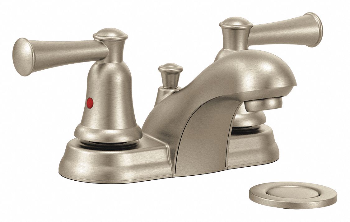 Moen, Capstone, Low Arc Bathroom Faucet 492N74CA41211BN Grainger