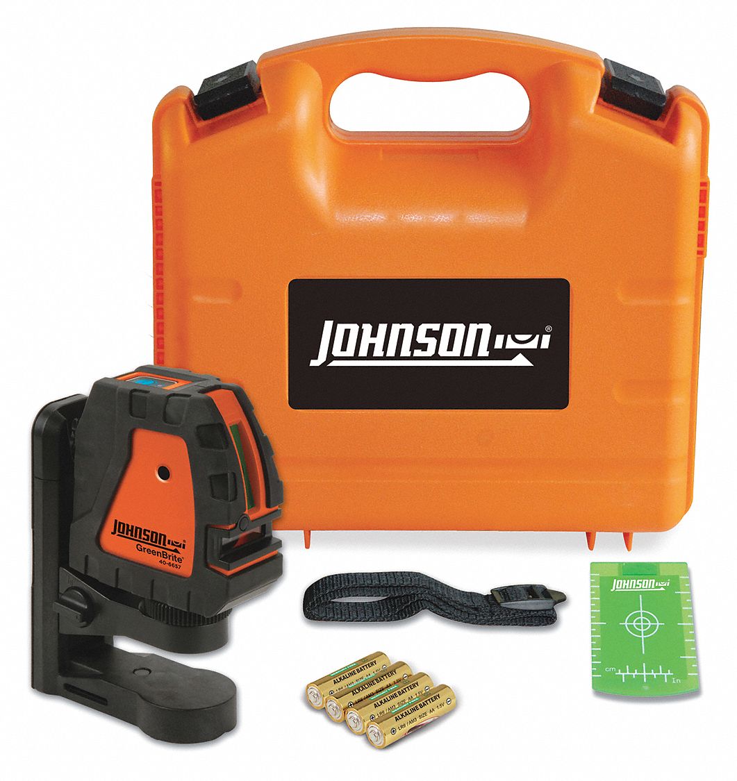 JOHNSON LEVEL & TOOL Pendulum SelfLeveling Line Laser, Horizontal, Vertical, Interior 492U72