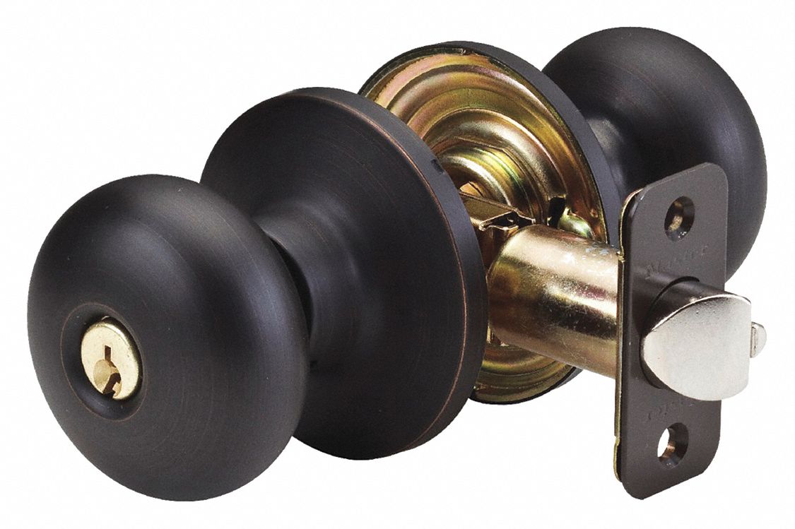 MASTER LOCK Knob Lockset, Mechanical, Knob, Cylindrical, Entrance, 3