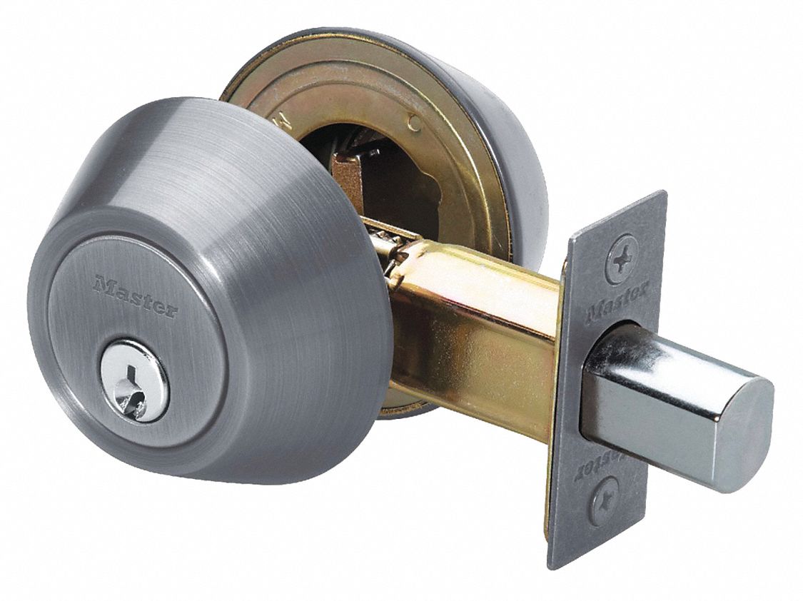 MASTER LOCK MediumDuty Deadbolt, DoubleCylinder 492W99DS0715KA4S
