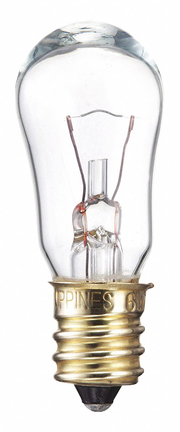 PHILIPS Miniature Incandescent Lamp, S6, Candelabra Screw (E12), Lumens