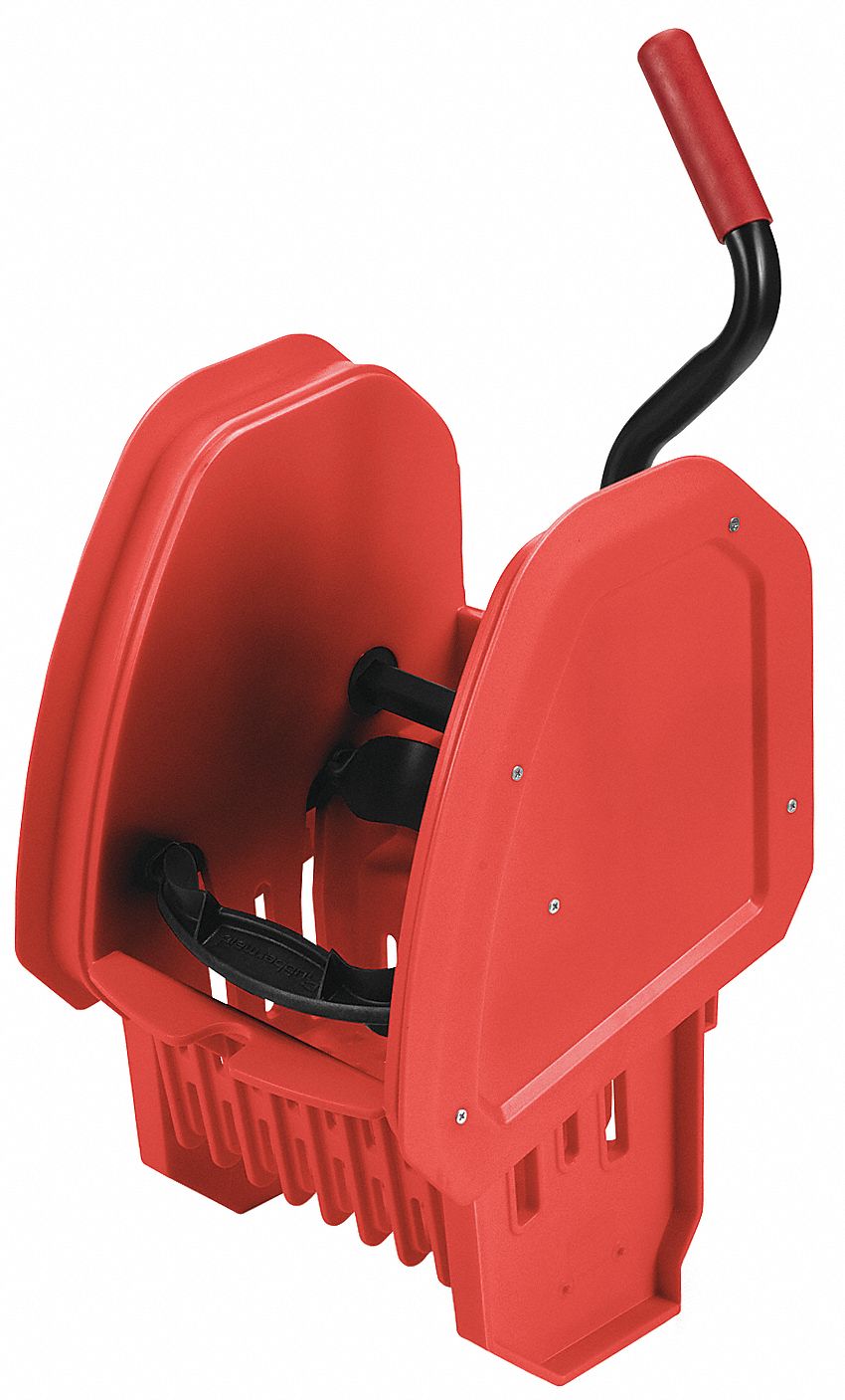 RUBBERMAID COMMERCIAL PRODUCTS Down Press Mop Wringer, Red, 10 to 32 oz