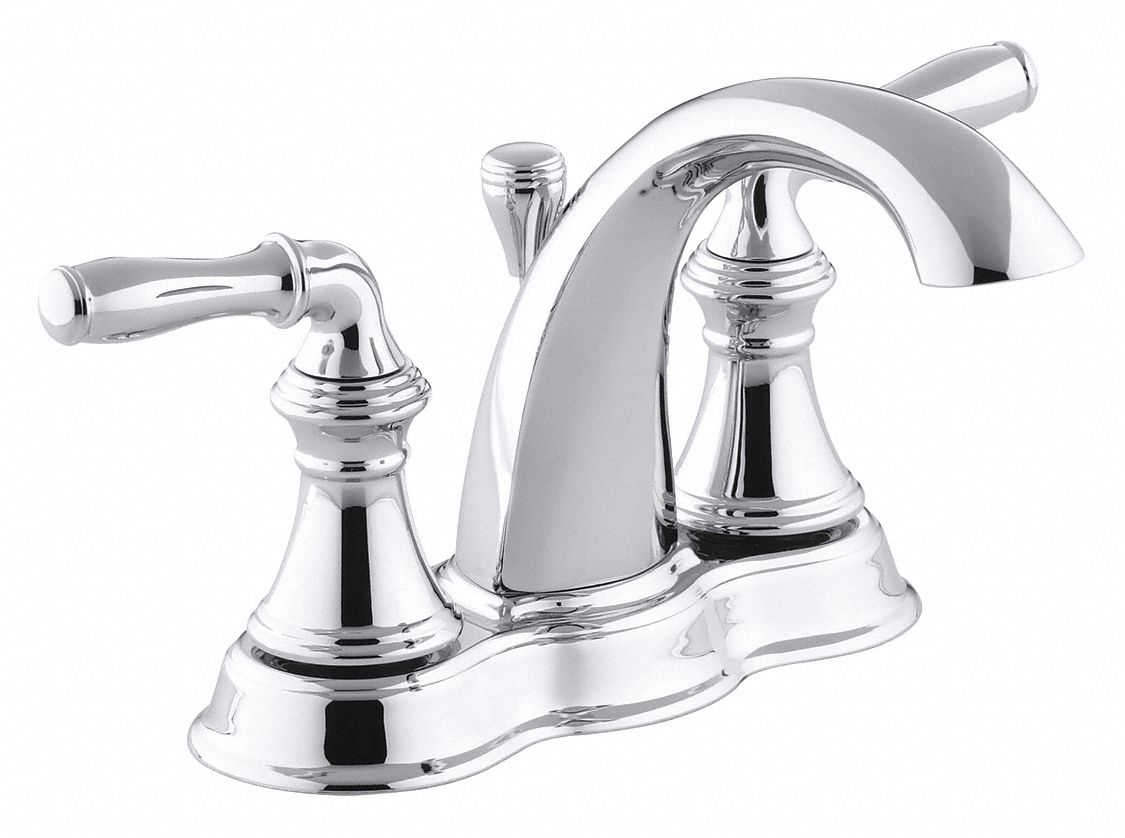 Kohler, Devonshire, Low Arc Bathroom Faucet 493H34K393N4CP Grainger