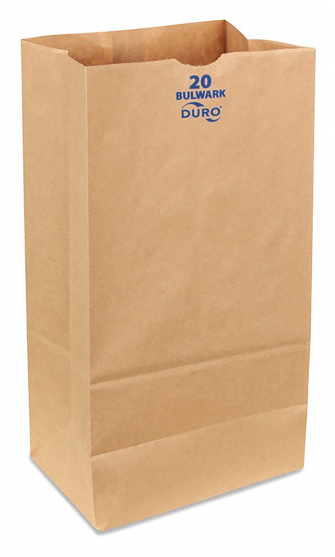 8 1/4 in Wd, 5 3/8 in Dp, Grocery Bag 493X8371020 Grainger