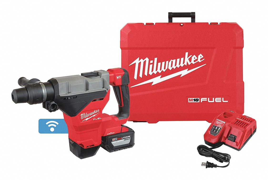 MILWAUKEE, LShape, 18 V, Cordless Rotary Hammer Kit 494F39271821HD