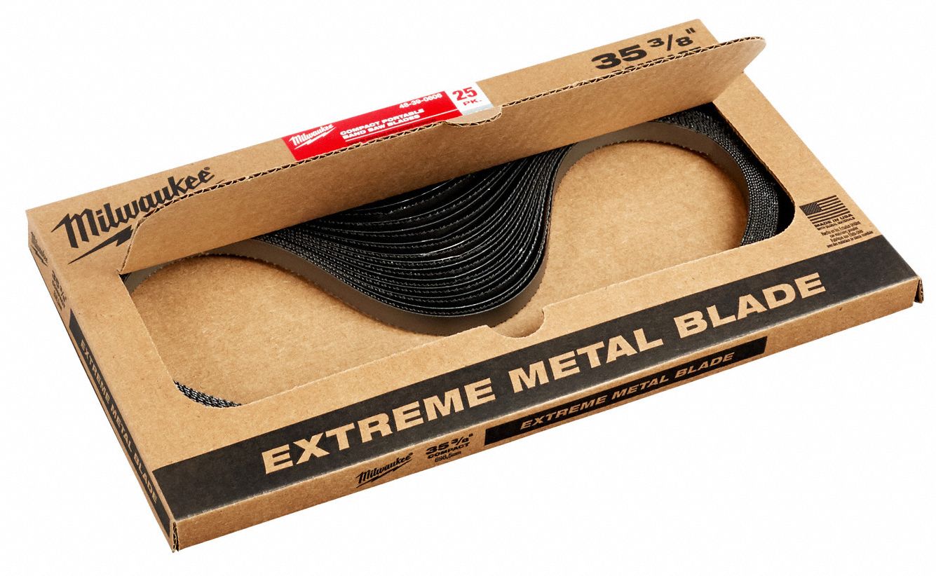 MILWAUKEE Portable Band Saw Blade, 35 3/8 in Blade Length, 8/10 Teeth