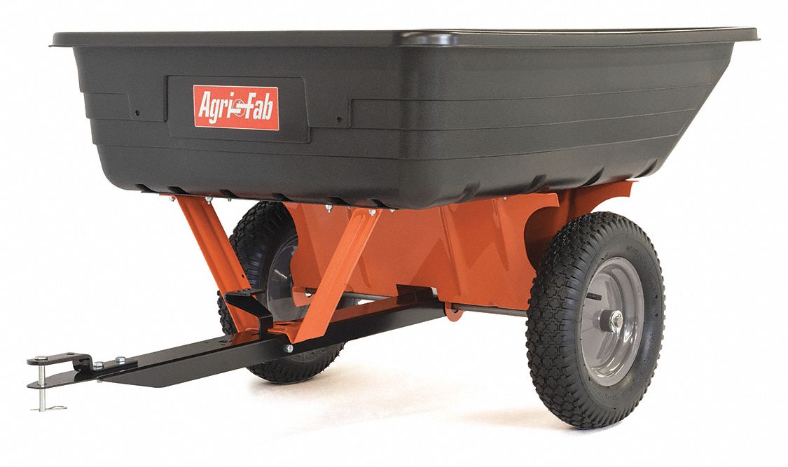 AGRIFAB 2 Wheel Black Steel Trailer Cart, 10.0 cu ft, 60 inL x 33 3/4