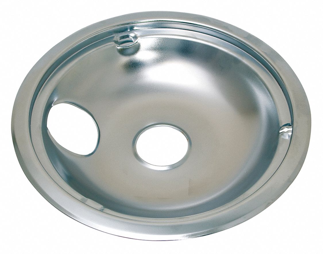 GRAINGER APPROVED Drip Bowl 8" Fits GE/Roper Brand, 6 PK 499C19