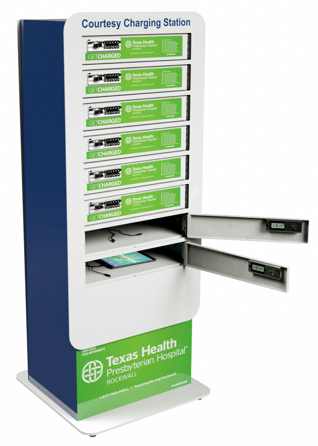 KWIKBOOST Pedestal Device Charging Locker, Compatible With Cell Phones