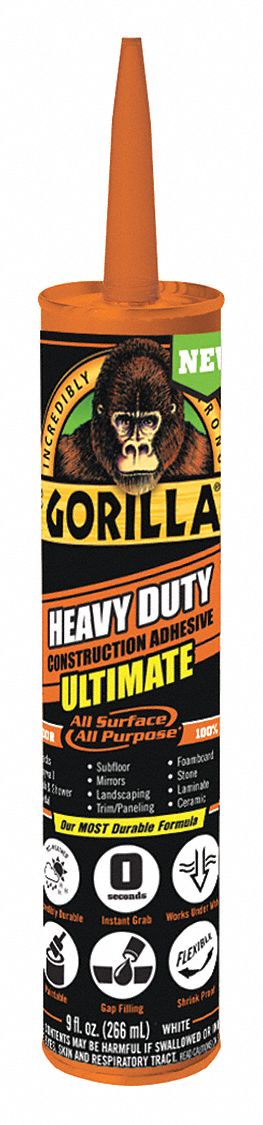 GORILLA, Ultimate, 9 fl oz, Construction Adhesive - 499L94|8008002