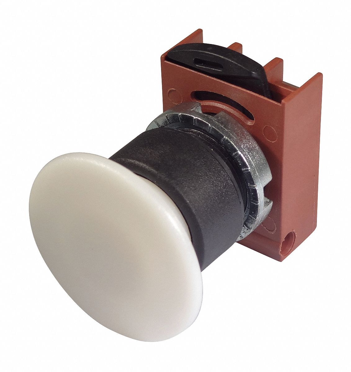 GE Illuminated Push Button Operator, 22 mm, Maintained Push / Pull, 40mm Mushroom Head, Plastic