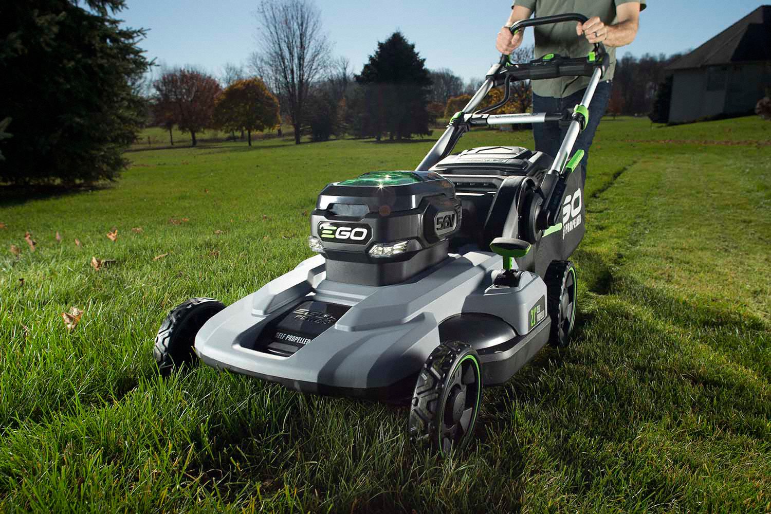 EGO Walk Behind Mower, 21 in Cutting Width, 11/2 in to 4 in Cutting Height, SelfPropelled