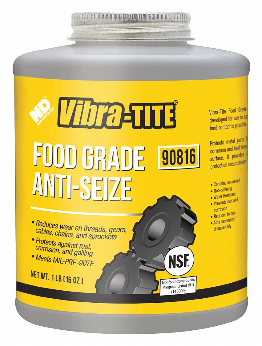 16 oz Container Size, Can, Food Grade AntiSeize 49CJ1490816 Grainger