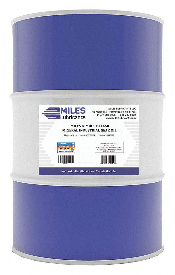 MILES LUBRICANTS, Mineral, SAE Grade 140W, Gear Oil 49CL45M00600801