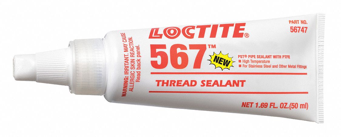 LOCTITE 250mL Tube Pipe Thread Sealant with 10,000 psi, White 49CR87