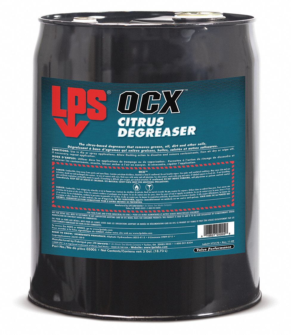 LPS Degreaser, Drum Container Type, Liquid Cleaner Form, Ready to Use