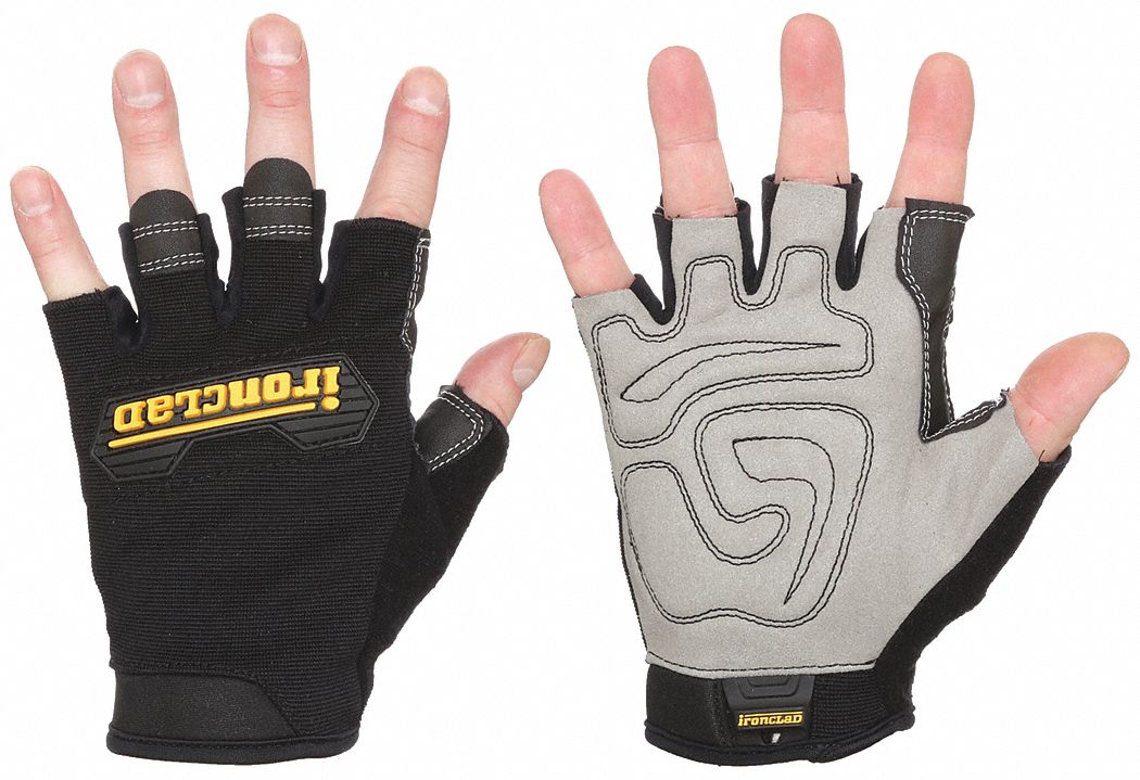 IRONCLAD Impact Resistant Gloves, Microsuede Palm Material, S, Gray