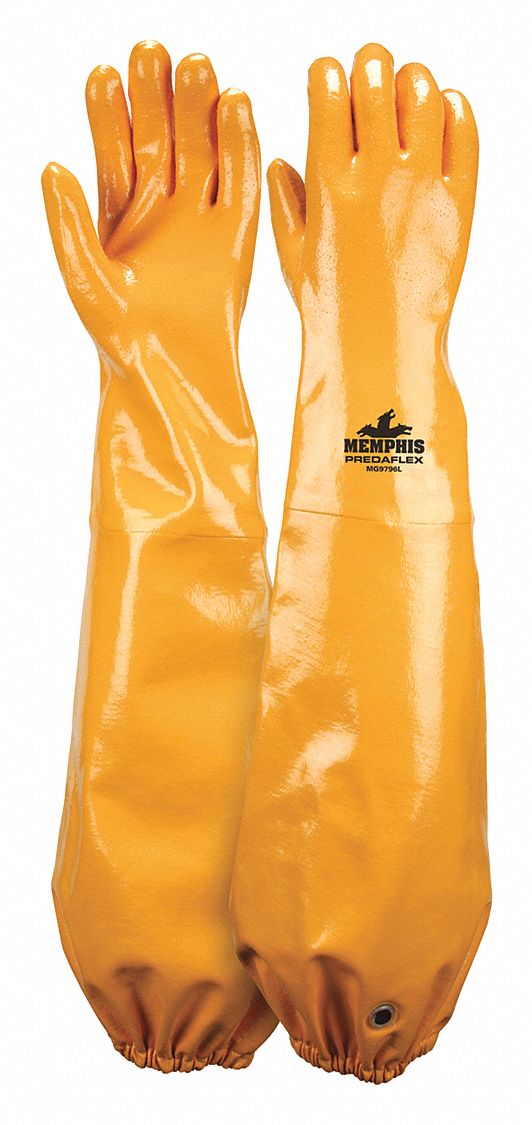 MCR SAFETY Chemical Resistant Gloves, M, Glove Materials Nitrile, 1 PR