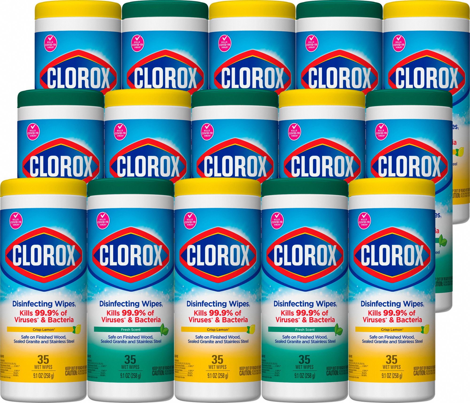 CLOROX Disinfecting Wipes Canister, 35 ct Container Size, Ready to Use