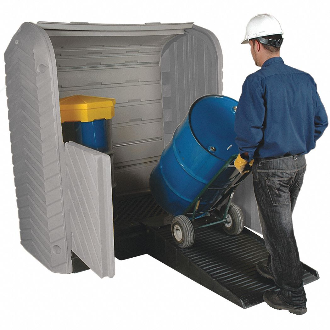 ULTRATECH Spill Containment Pallets, Covered, 66 gal Spill Capacity