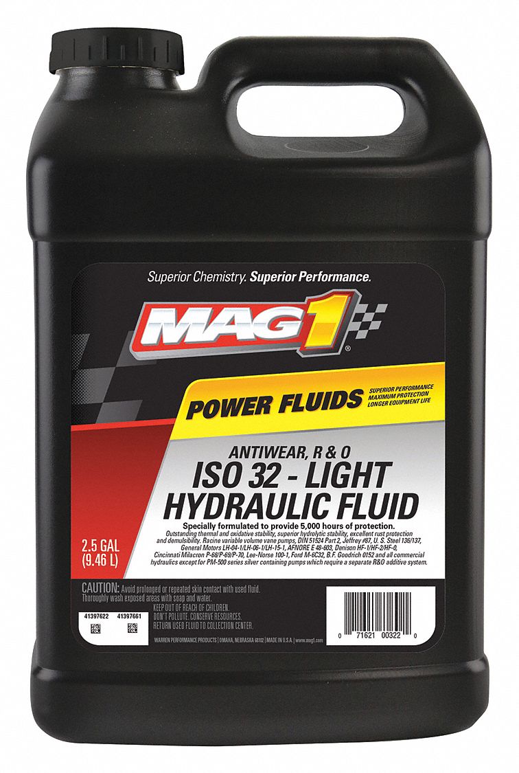 MAG 1 Mineral Hydraulic Oil, 2.5 gal Jug, ISO Viscosity Grade 32