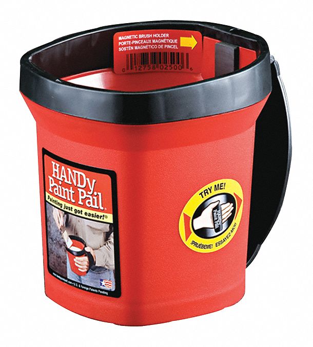 HANDY PAINT PRODUCTS Paint Pail, 1 qt., Plastic 49ET162500CT Grainger