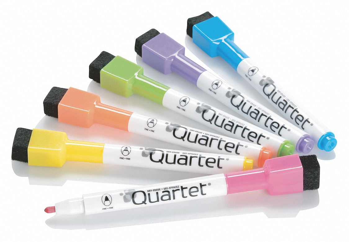 QUARTET Dry Erase Markers, Ultra Fine, Marker Cap Capped, Barrel Type