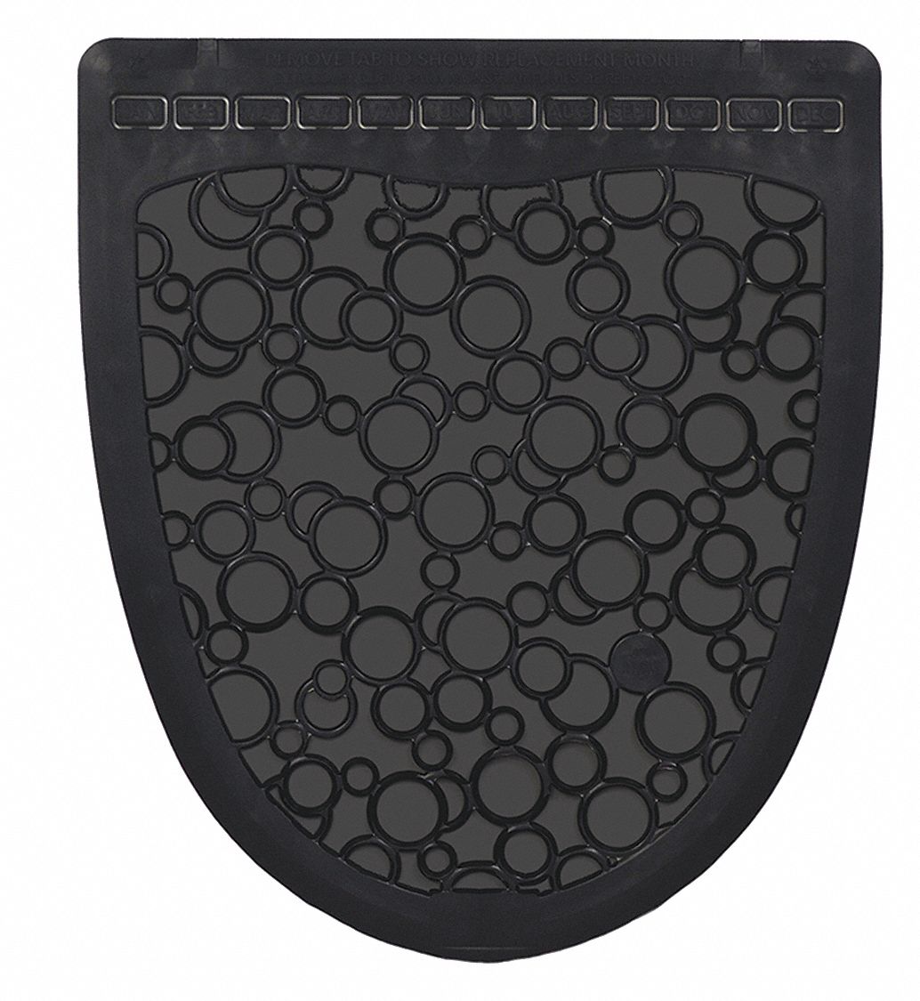 TOUGH GUY, 1/4 in Mat Thick, 20 1/4 in Lg, Urinal Floor Mat 49EV64