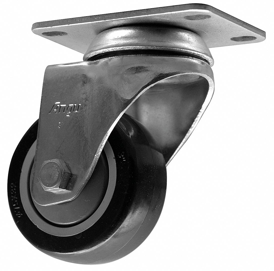GRAINGER APPROVED Caster, Flat Top, 3" x 11/4" For 21VK41/21VK42/21VK43/21VK47 49H181